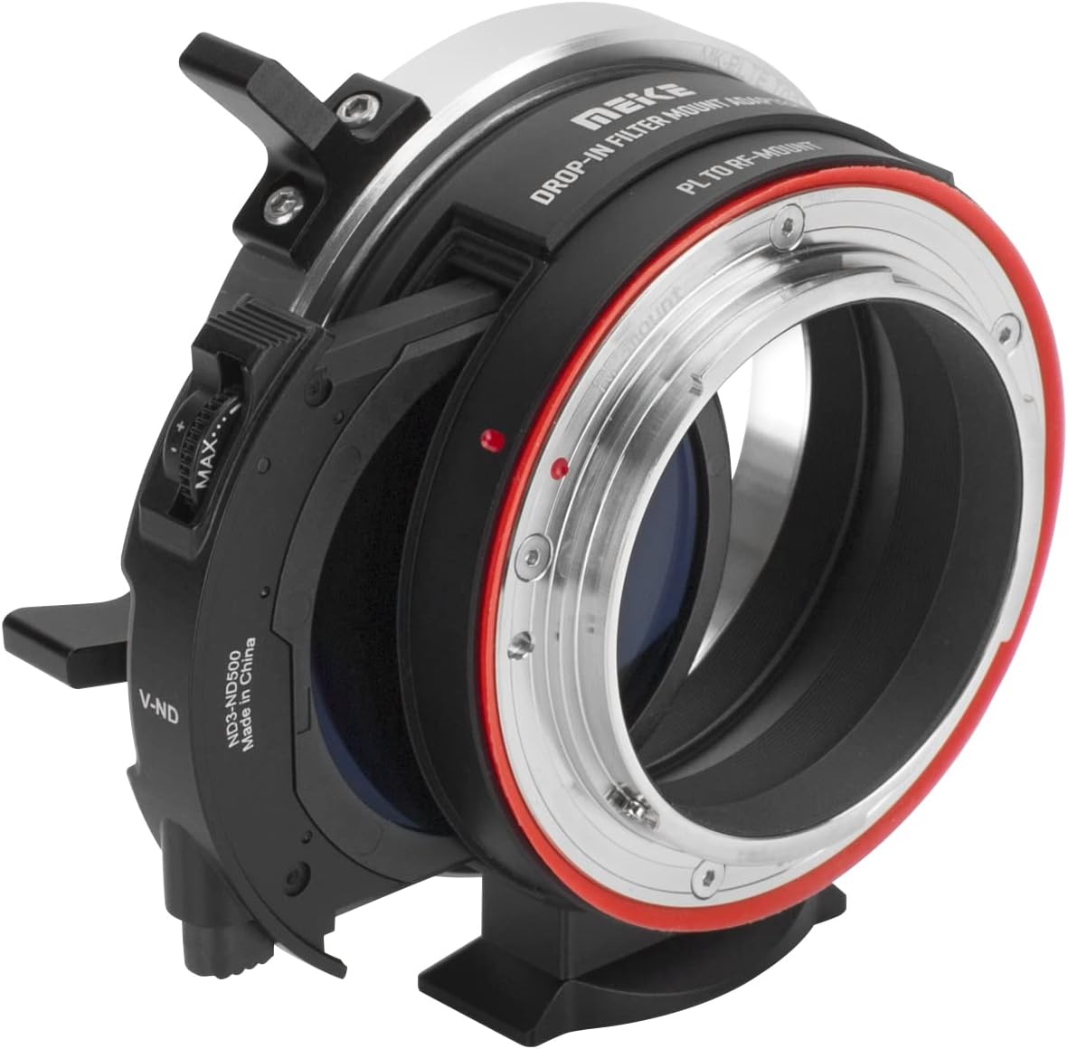 Meike MK-PLTRF-C VND Adaptador de lente de enfoque manual con convertidor de filtros UV transparentes y ND variable para lentes de cine ARRI
