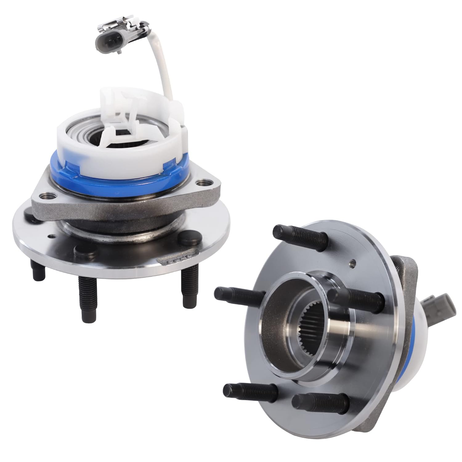 513121 Conjunto de rodamiento de cubo de rueda delantera, 2 unidades, 5 lengüetas con sensor ABS para Buick CenturyRendezvousTerraza, Chevrolet