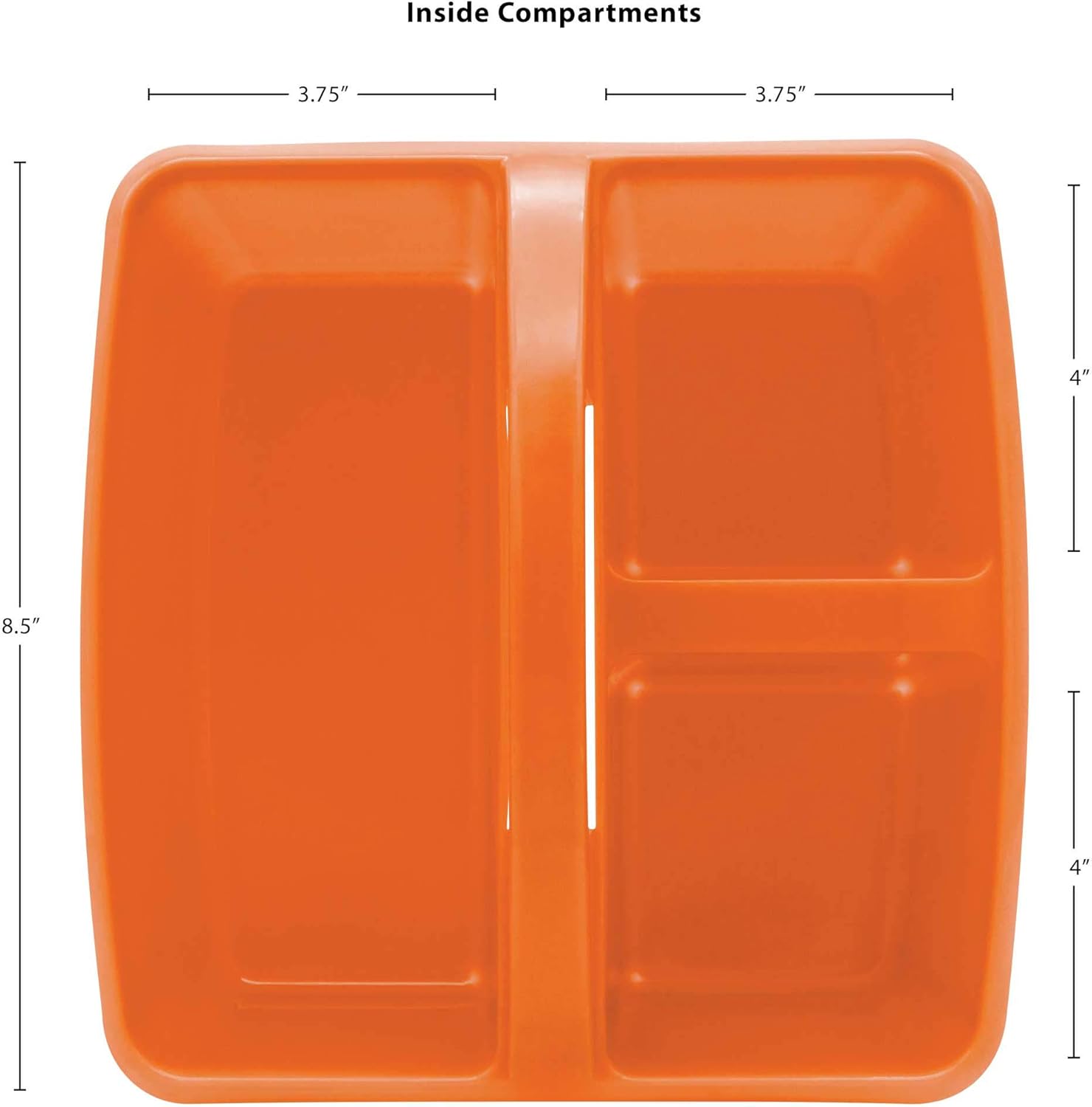 Teacher Created Resources Organizador de almacenamiento de plástico portátil naranja, paquete de 6 para aulas, habitación de niños y organización de