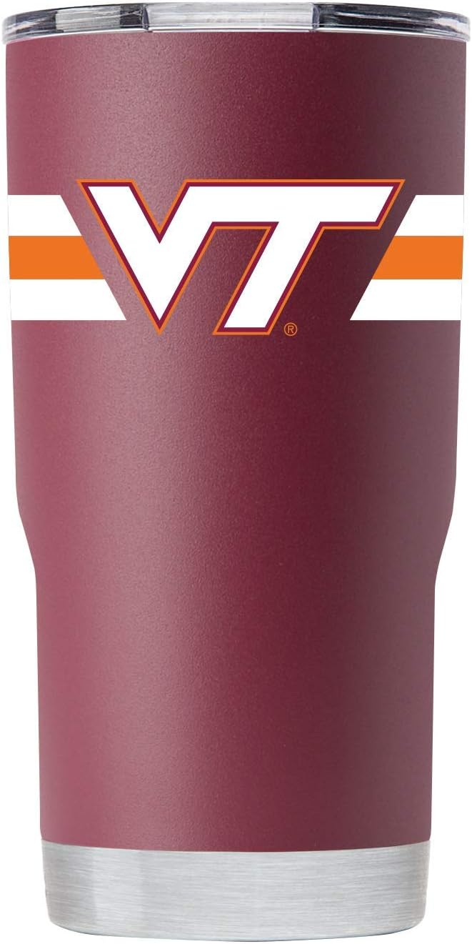 Gametime Sidekicks Virginia Tech – Vaso de 20 onzas, con licencia oficial, acero inoxidable 188, doble pared, aislado al vacío, logotipos impresos