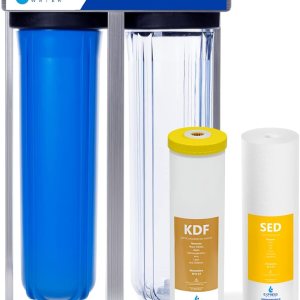 Express Water Filtro de agua de metal pesado para toda la casa  Sistema de filtración de agua de 2 etapas para toda la casa  KDF, filtros de carbono Express Water Filtro de agua de metal pesado para toda la casa  Sistema de filtración de agua de 2 etapas para toda la casa  KDF, filtros de carbono