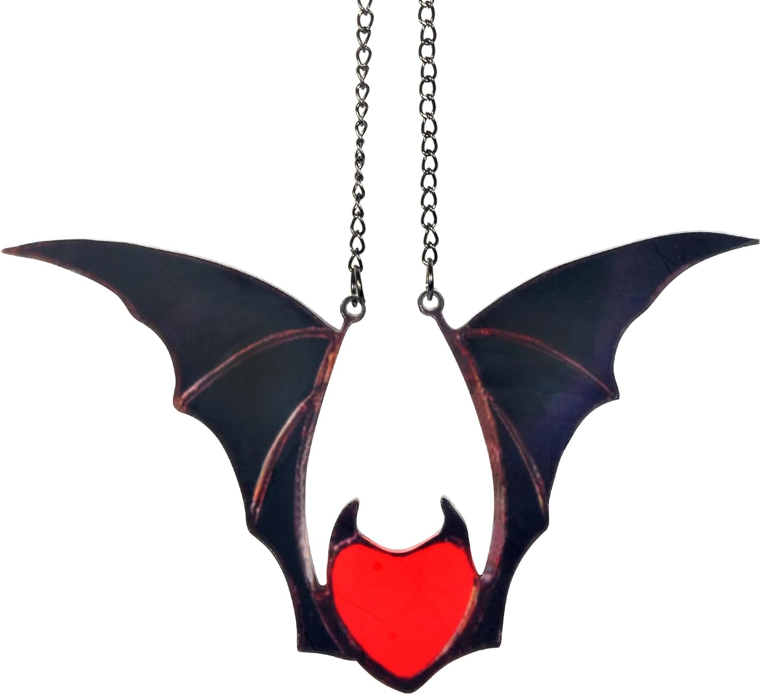Atrapasoles de murciélago para ventanas, atrapasoles manchados de murciélagos para colgar para decoración de Halloween, decoración de pared de