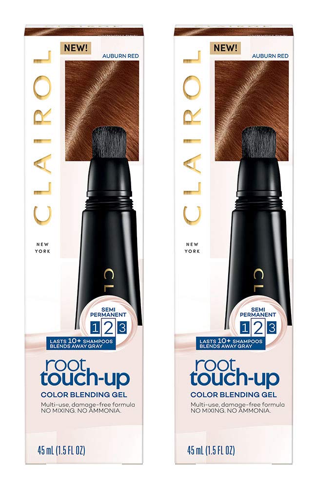 Clairol Root Touch-Up – Gel de mezcla de color semipermanente para el cabello, rojo caoba 5R, paquete de 2