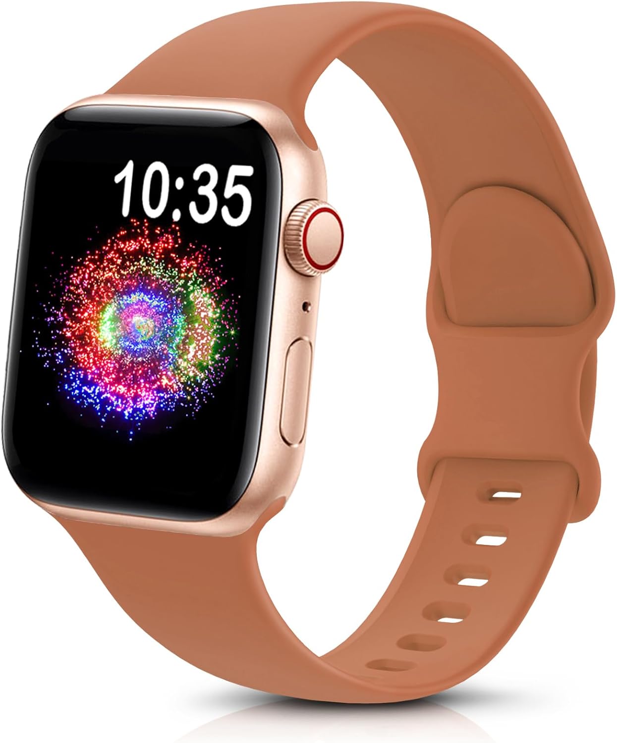 TreasureMax Correa deportiva compatible con correas de Apple Watch de 1.49, 1.57, 1.61, 1.65, 1.73, 1.77 y 1.73 pulgadas, correa de silicona suave