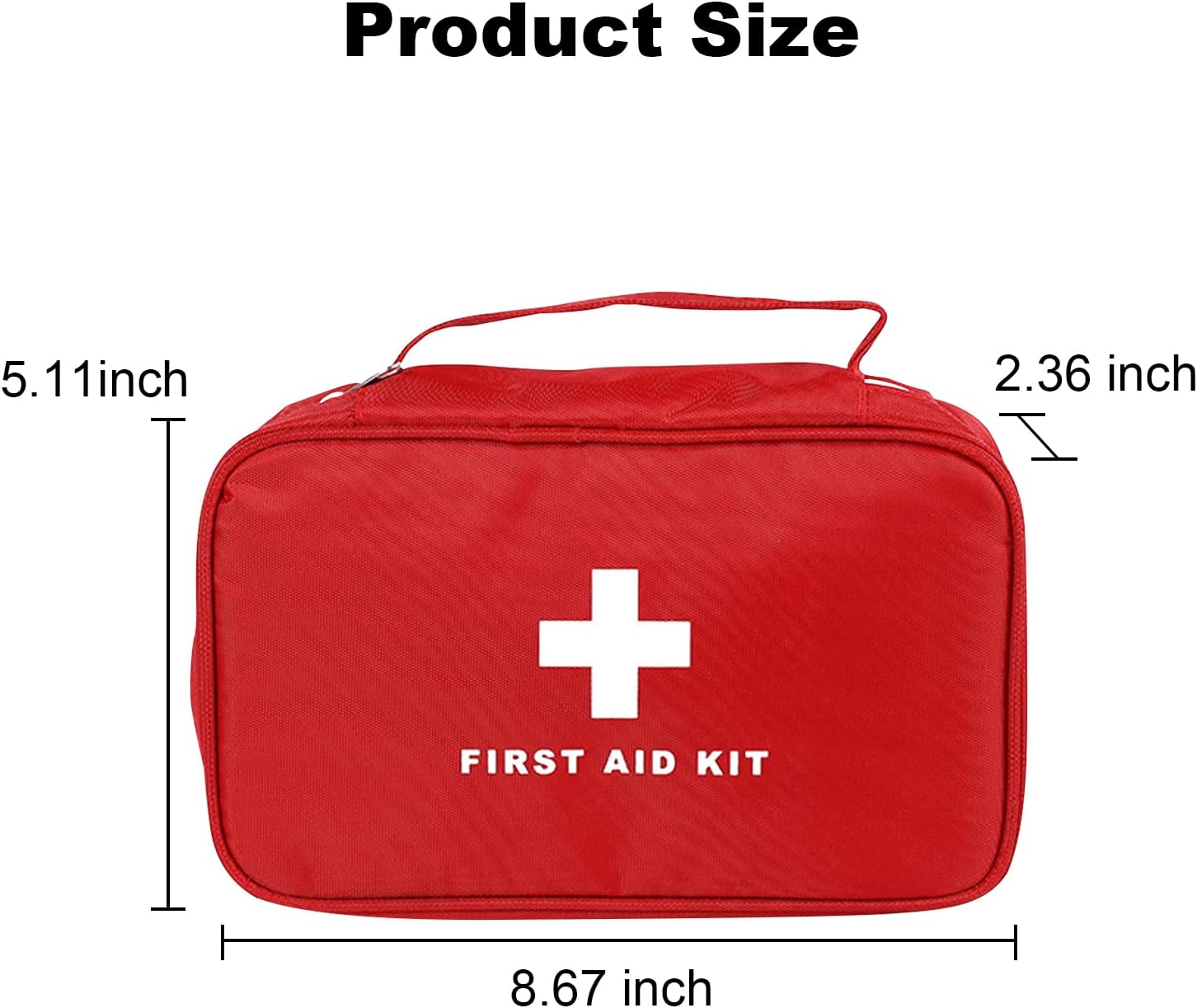AOUTACC Bolsa de primeros auxilios vacía, impermeable, duradera, bolsa vacía con cremallera, bolsa de emergencia para primeros auxilios para el