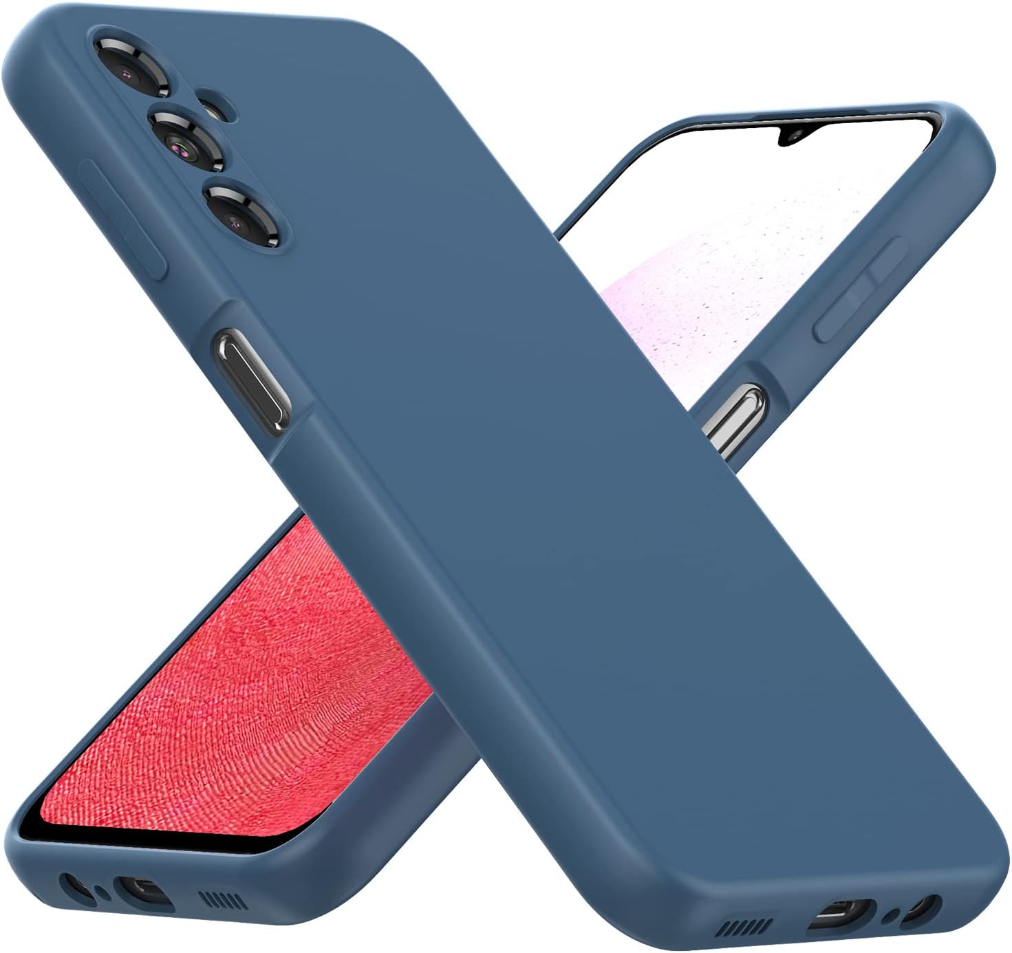 Foluu Funda de silicona para Samsung Galaxy A14 5G, funda protectora de goma de gel líquido con forro de microfibra suave, carcasa rígida delgada a