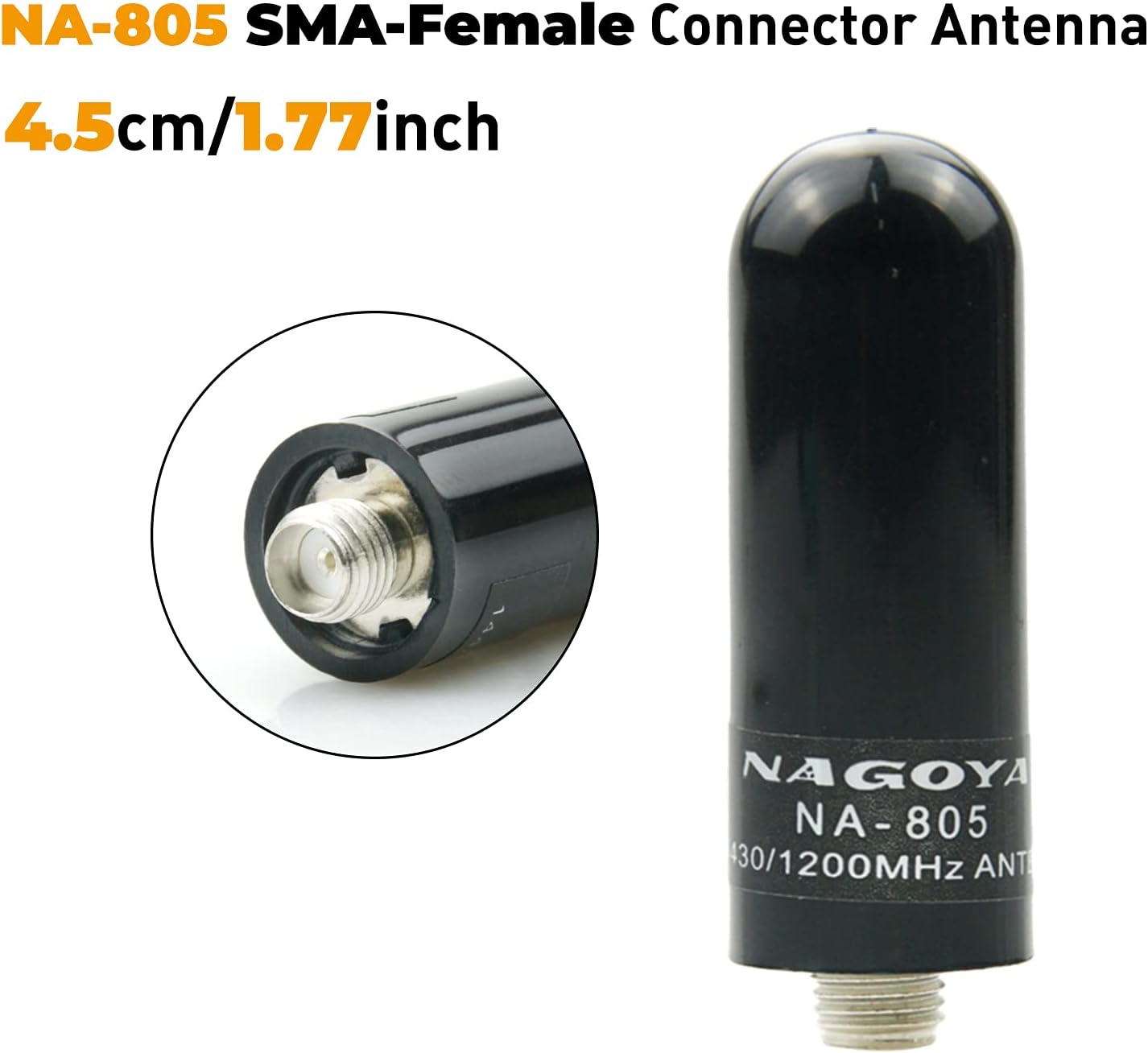 NA-805 Antena corta universal Walkie Talkie VHFUHF 1364301200MHz SMA-Hembra Antena de repuesto para radios PUXING Retevis Kenwood HYT (2 unidades)