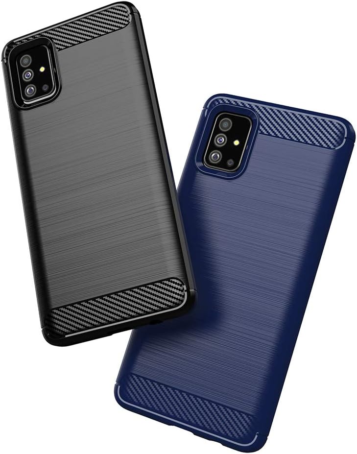 Asuwish Funda compatible con Samsung Galaxy A51 4G y protector de pantalla de vidrio templado, accesorios de celda, fundas de silicona TPU suave