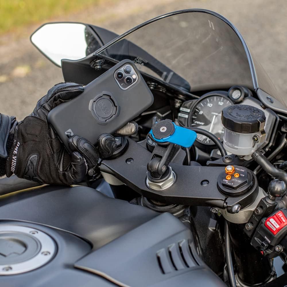 Quad Lock Kit de montaje de motocicleta con vástago de horquilla para iPhone 14 Pro