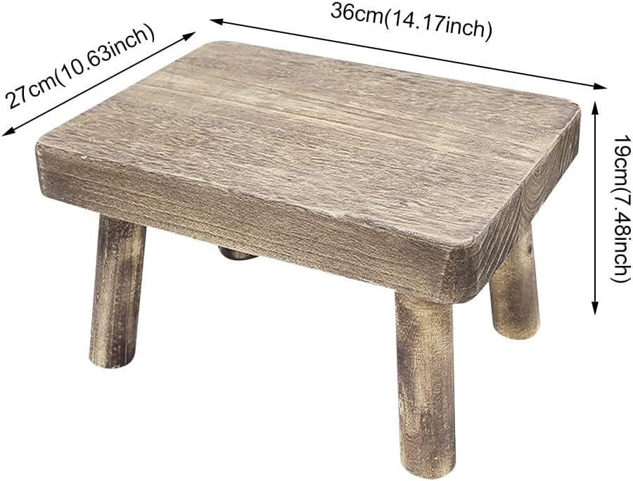 Taburete de madera, taburete de madera portátil maciza, taburete para niños, taburete de cama para camas altas, taburete de madera para cocina,