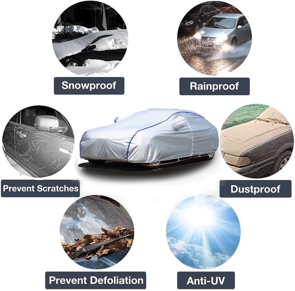 Funda de automóvil para exteriores para Dacia StepwaySandero, cubierta de automóvil impermeable, transpirable, grande, cubierta de automóvil de