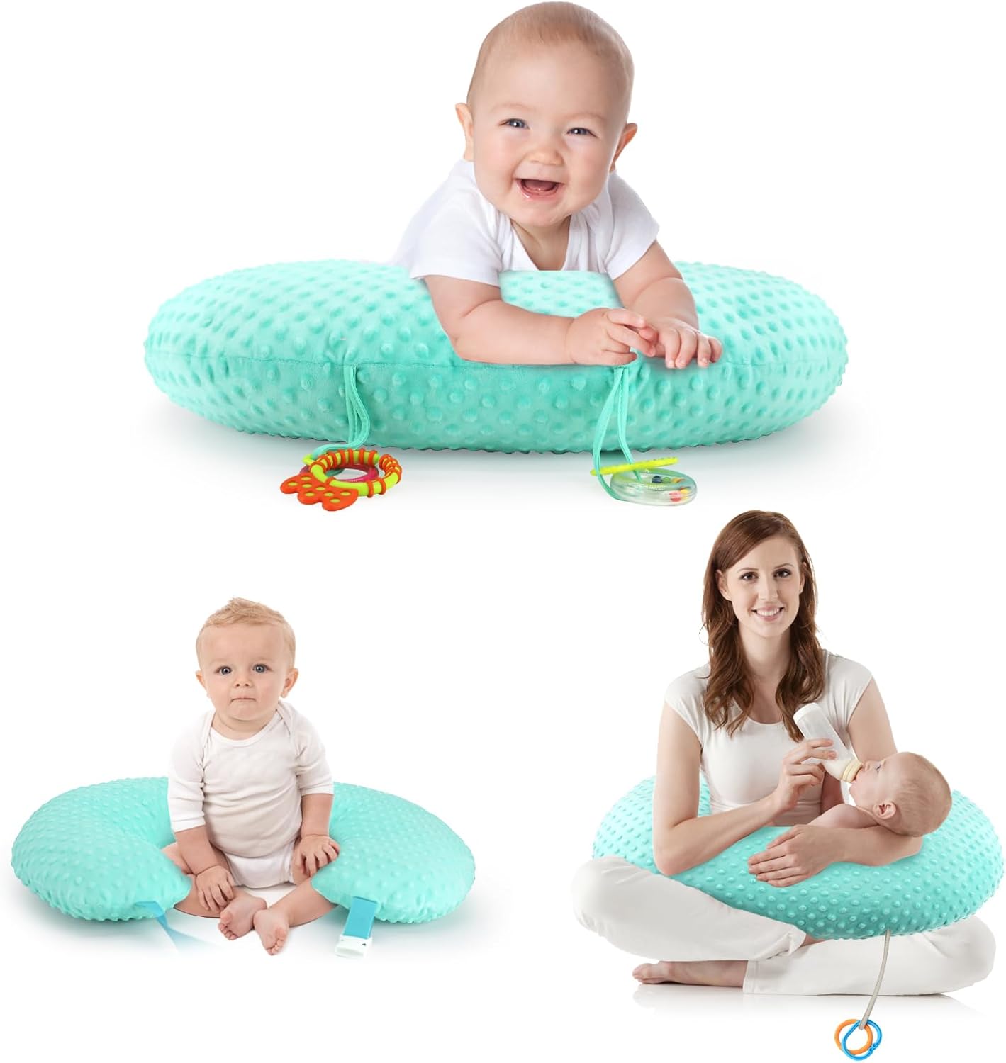 RoamReady Almohadas de lactancia para lactancia, almohada multifuncional para lactancia materna para mujeres, almohada de alimentación del bebé con