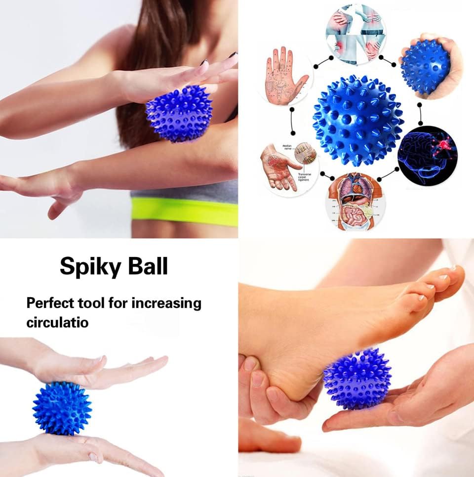 GreenLife – Masajeador de pies para aliviar la fascitis plantar, rodillo de masaje de pies con 2 bolas de masaje firmes para dolor de espalda,