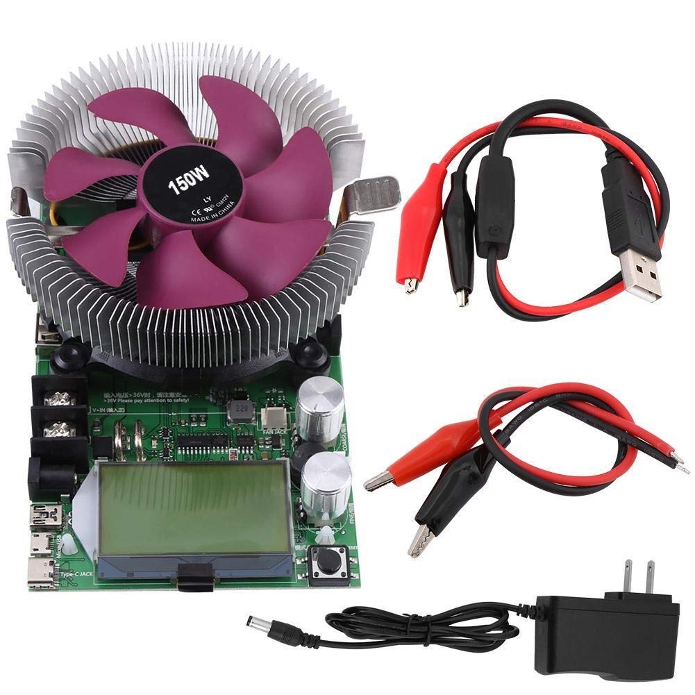 Probador de batería USB ajustable de corriente constante de carga electrónica módulo de probador de capacidad de batería 150W 200V 20A Probador de
