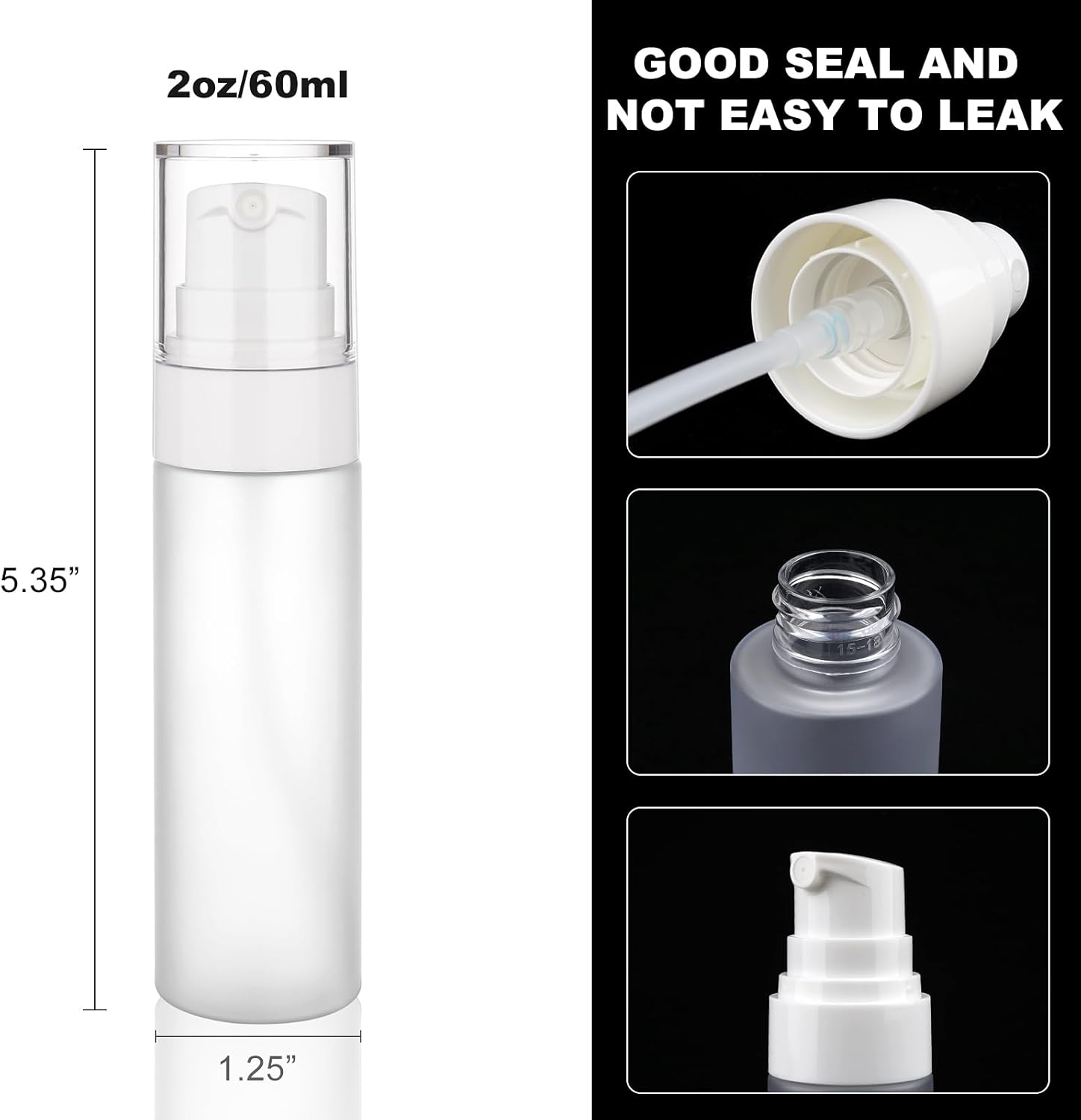 Botella pulverizadora de niebla fina de 2 oz2.0 fl oz, paquete de 3 botellas de plástico para aplicar maquillaje, aprobadas por la TSA, botellas