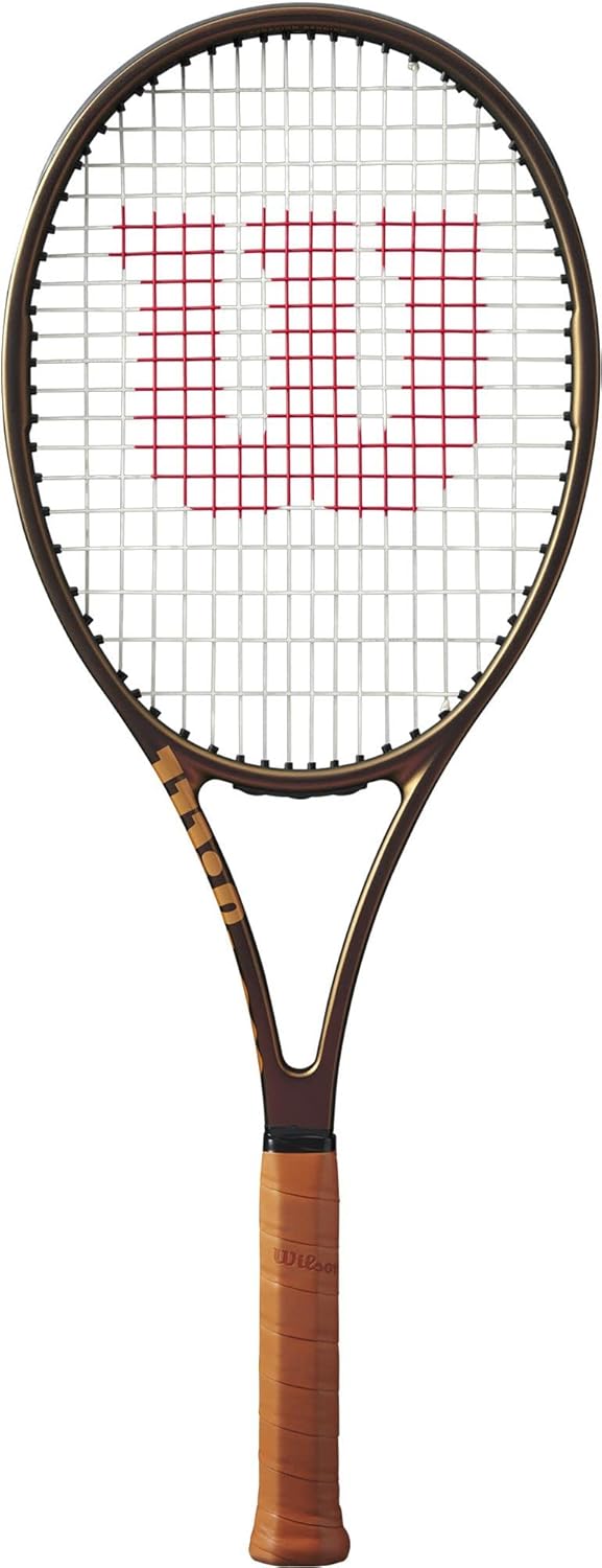 Wilson Pro Staff 97 v14 – Raqueta de tenis con cuerda de raqueta Syn Gut de 0.56 oz a tensión de rango medio en tu elección de colores, potencia