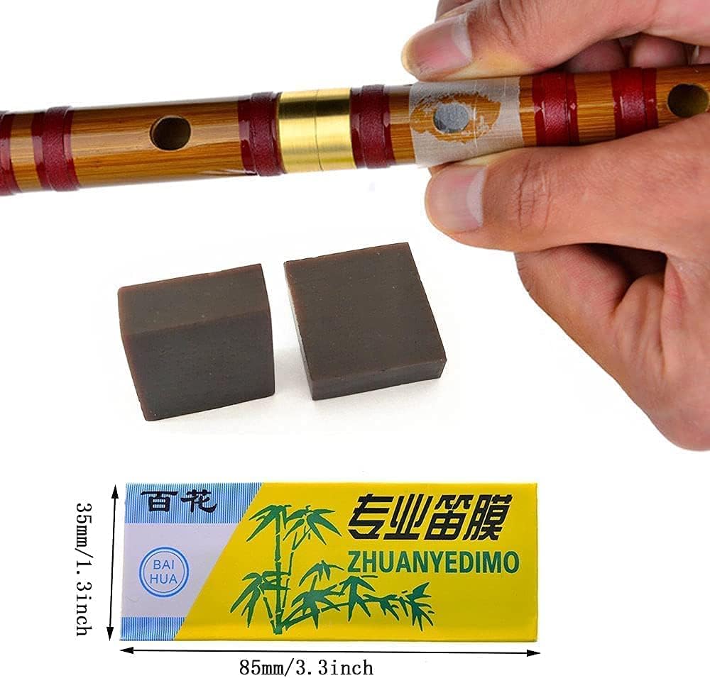 LANDTOM Flauta Dizi Instrumento chino tradicional hecho a mano con membrana de bambú (llave E)