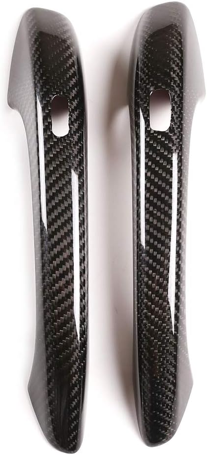 100% fibra de carbono real manija de puerta de coche cubierta ajuste 2 piezas para Porsche 718 911 2016-2020 Auto Exterior Accesorios (con agujeros)