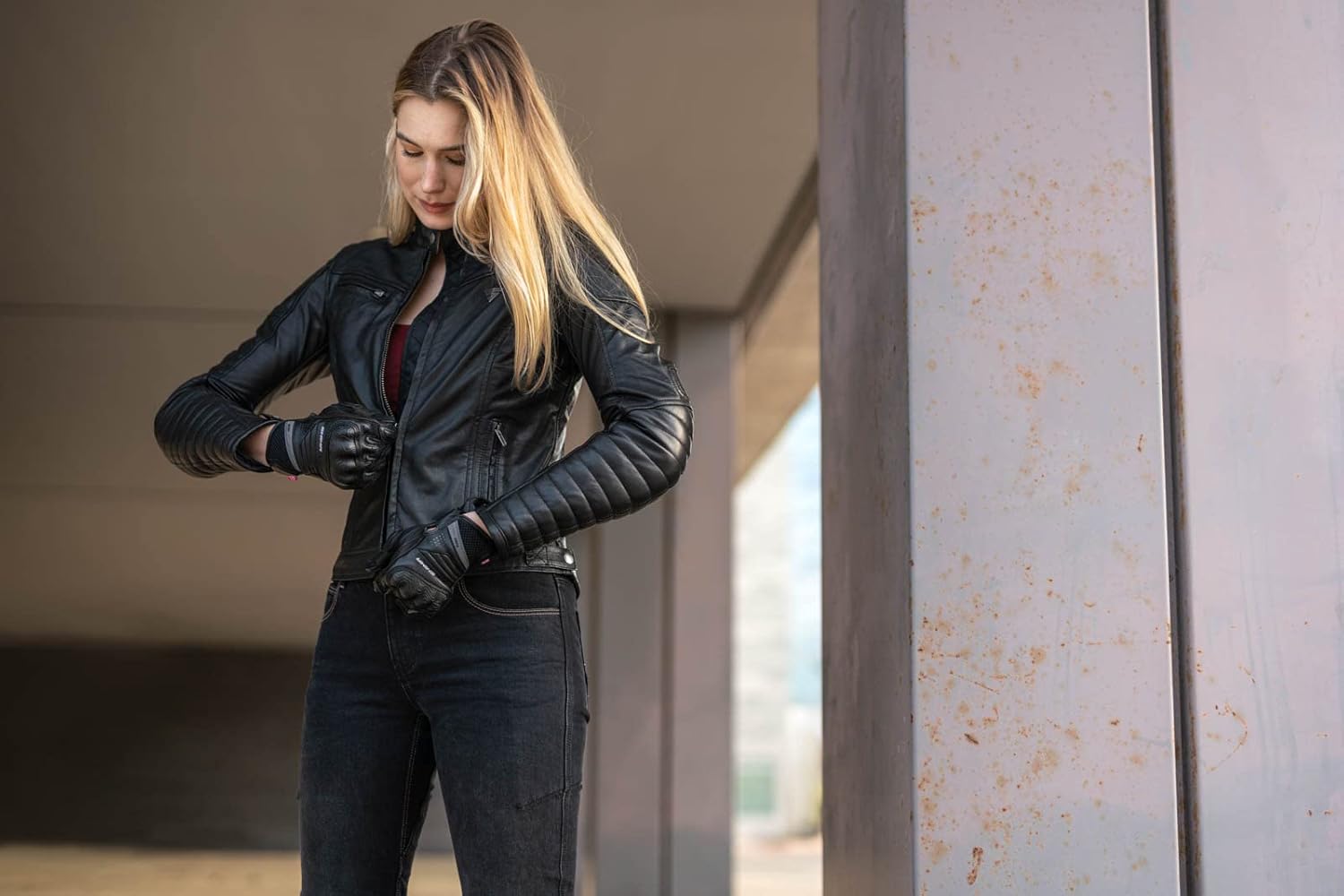 SHIMA WINCHESTER 2.0 – Chaqueta de motociclista clásica de cuero con espalda CE, hombros y codos