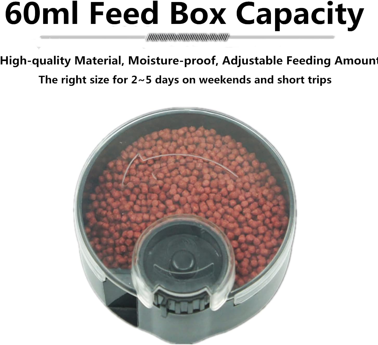 Alimentador automático de peces para acuario, pequeño dispensador automático de alimentos para mini tanque y estanque, adecuado para escamas y