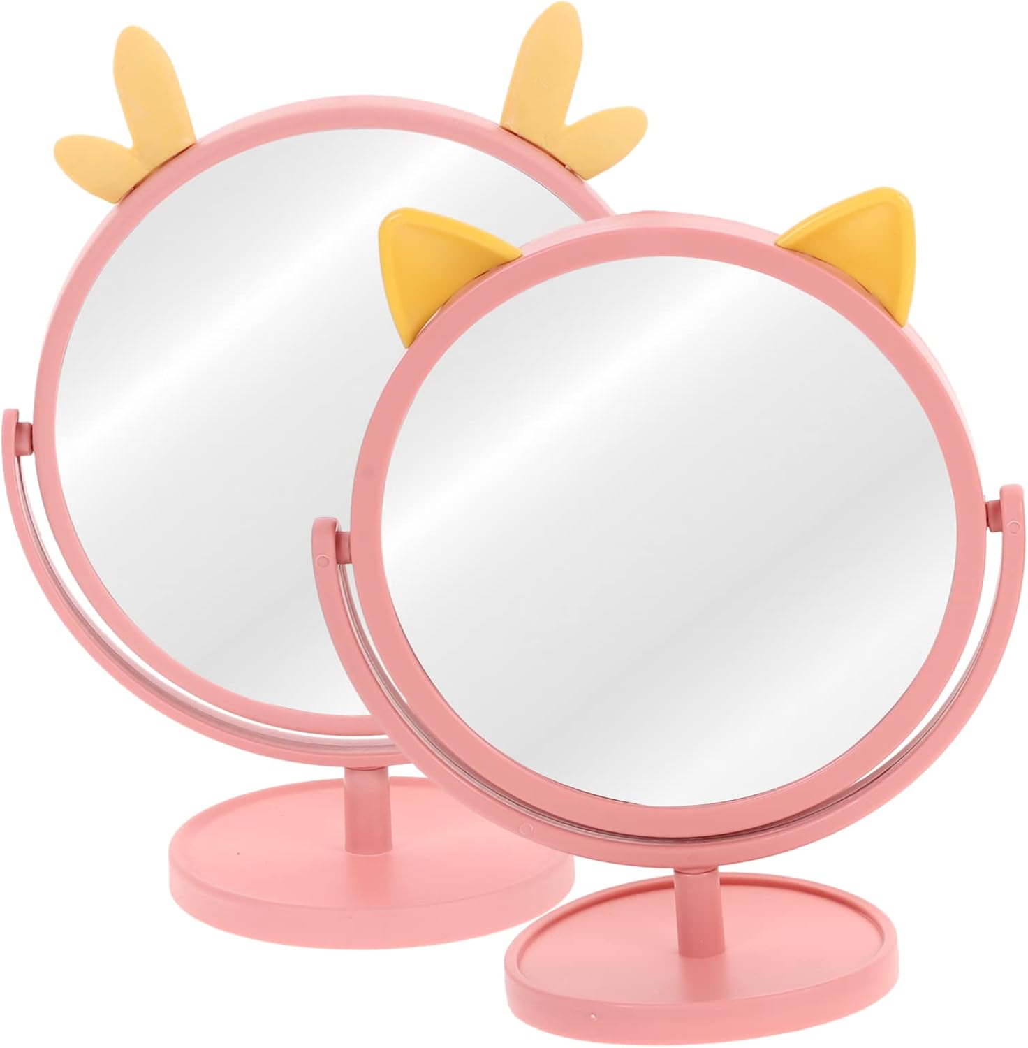 Beaupretty 2 piezas de espejo de tocador, bonito espejo estético para decoración de habitación, espejo para escritorio, espejo de hogar, espejo de
