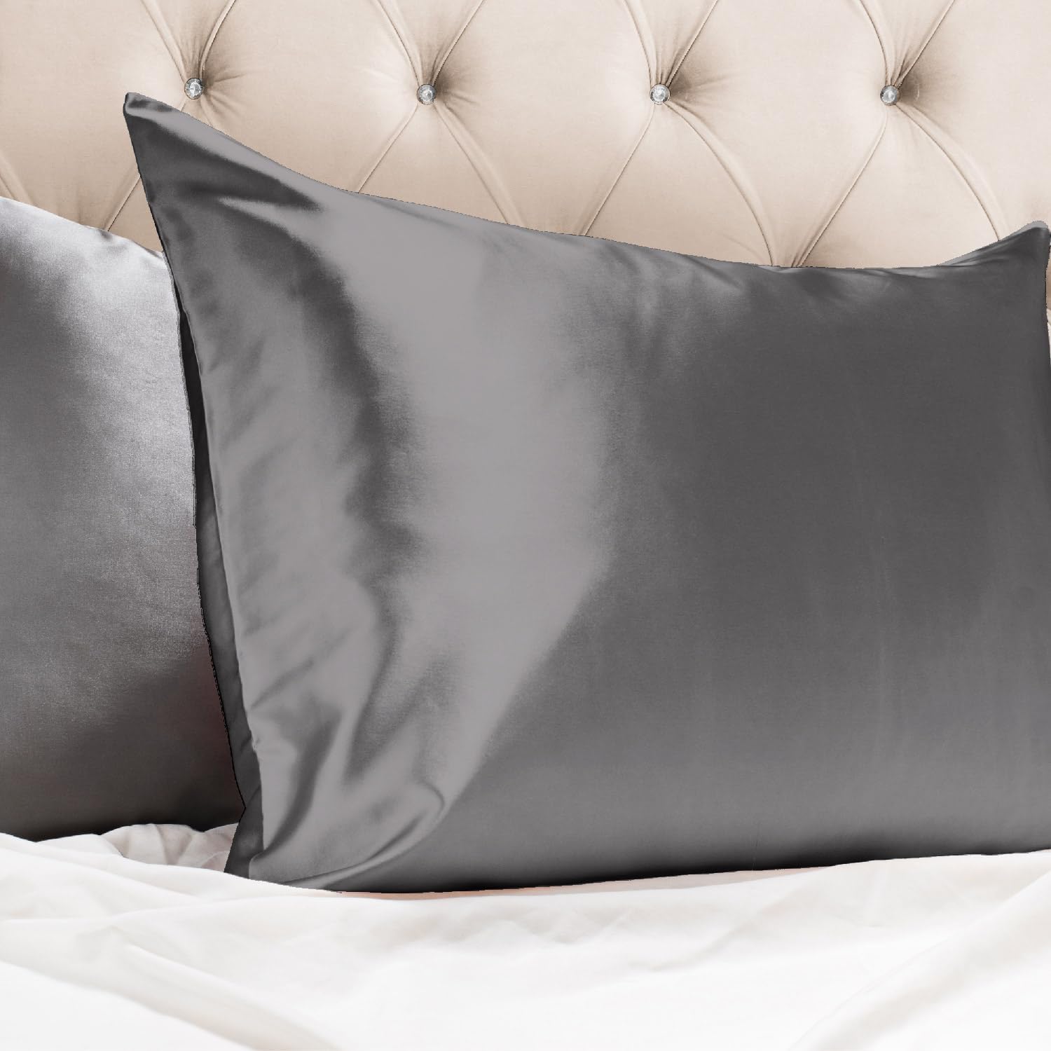 Mend – Funda de almohada de satén para piel y cabello, fundas de almohada súper suaves para un mejor sueño y cabello, tamaño Queen de 30 x 20