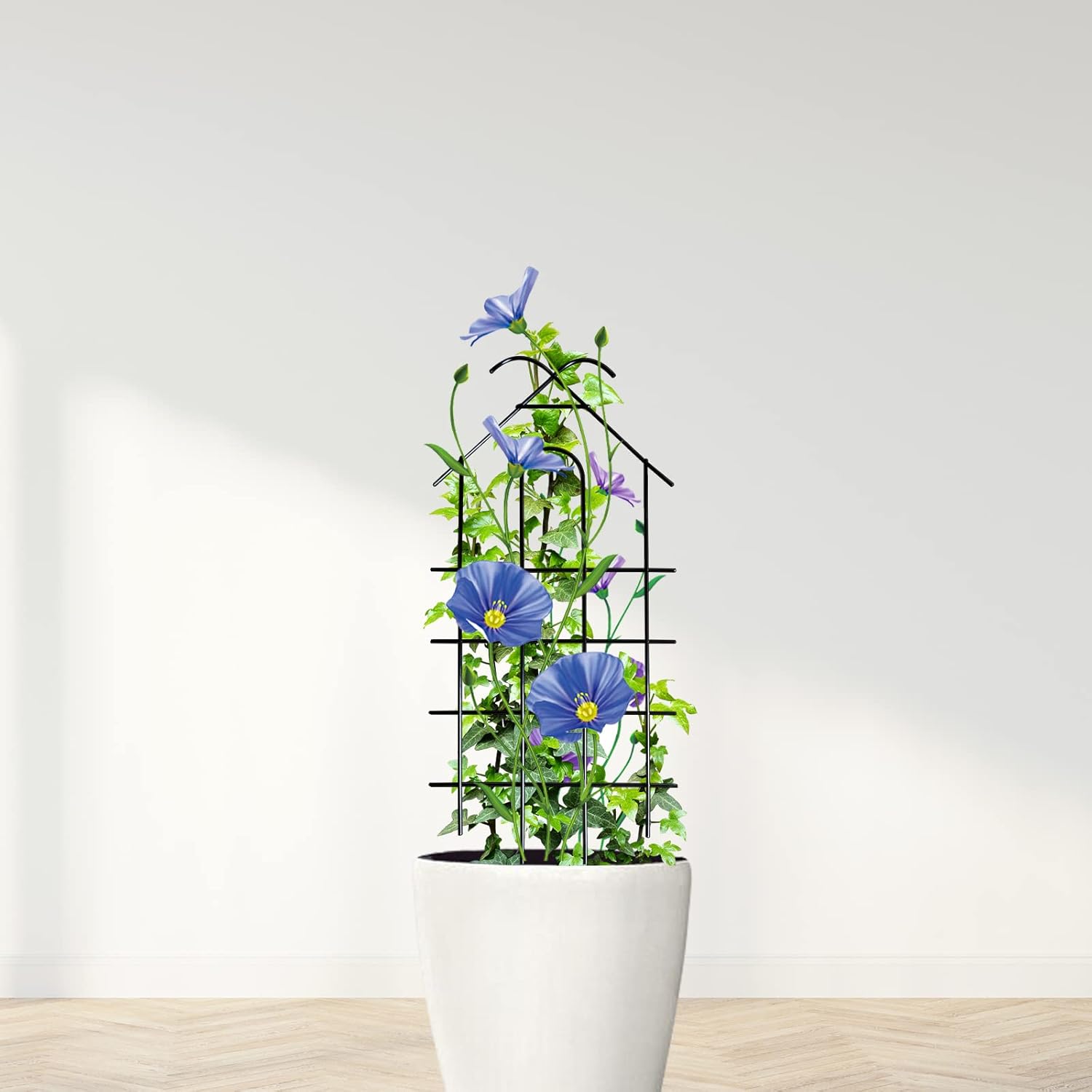 Enrejado de metal para jardín de 24 pulgadas para plantas trepadoras, enrejado resistente para plantas en maceta, plantas de interior, enredaderas