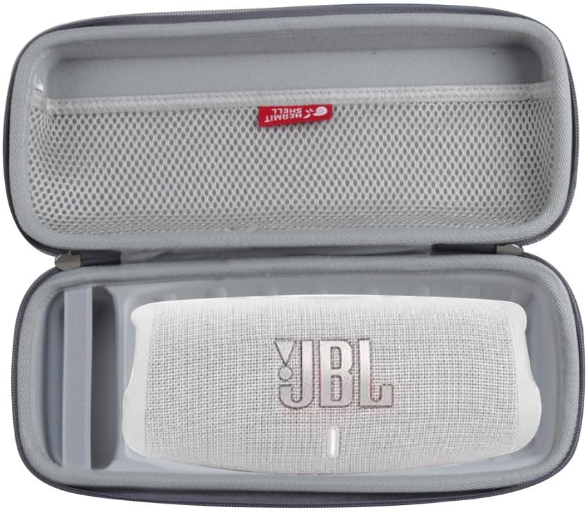Hermitshell Funda de viaje para JBL Charge 4JBL Charge 5 Altavoz Bluetooth inalámbrico portátil impermeable (gris)