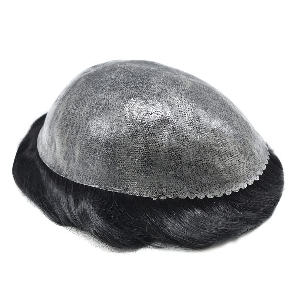 LYRICAL HAIR Toupee para hombres, sistema de reemplazo de prótesis masculina, pieza de cabello suave y fino para hombres, 8 x 10 inyectada de