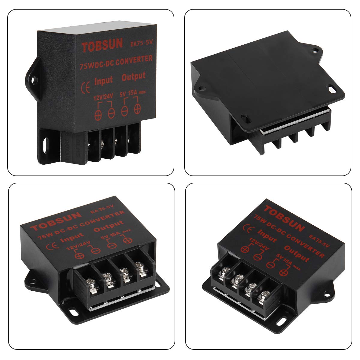 Convertidor CC Regulador reductor 5V Regulado Fuentes de alimentación Convertidor de transformador (5V 15A 75W)