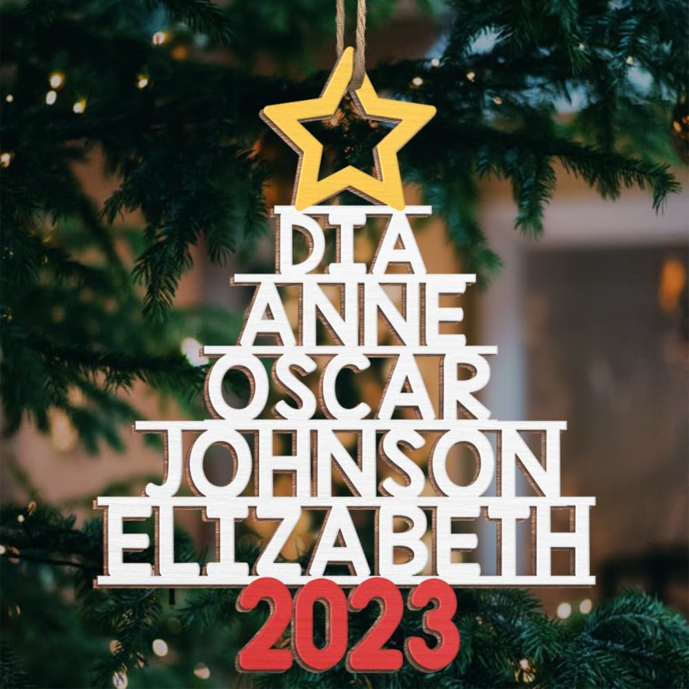 Pawfect House Adornos de Navidad familiares personalizados 2023, decoraciones de Navidad, adornos de madera, Navidad, regalos de Acción de Gracias