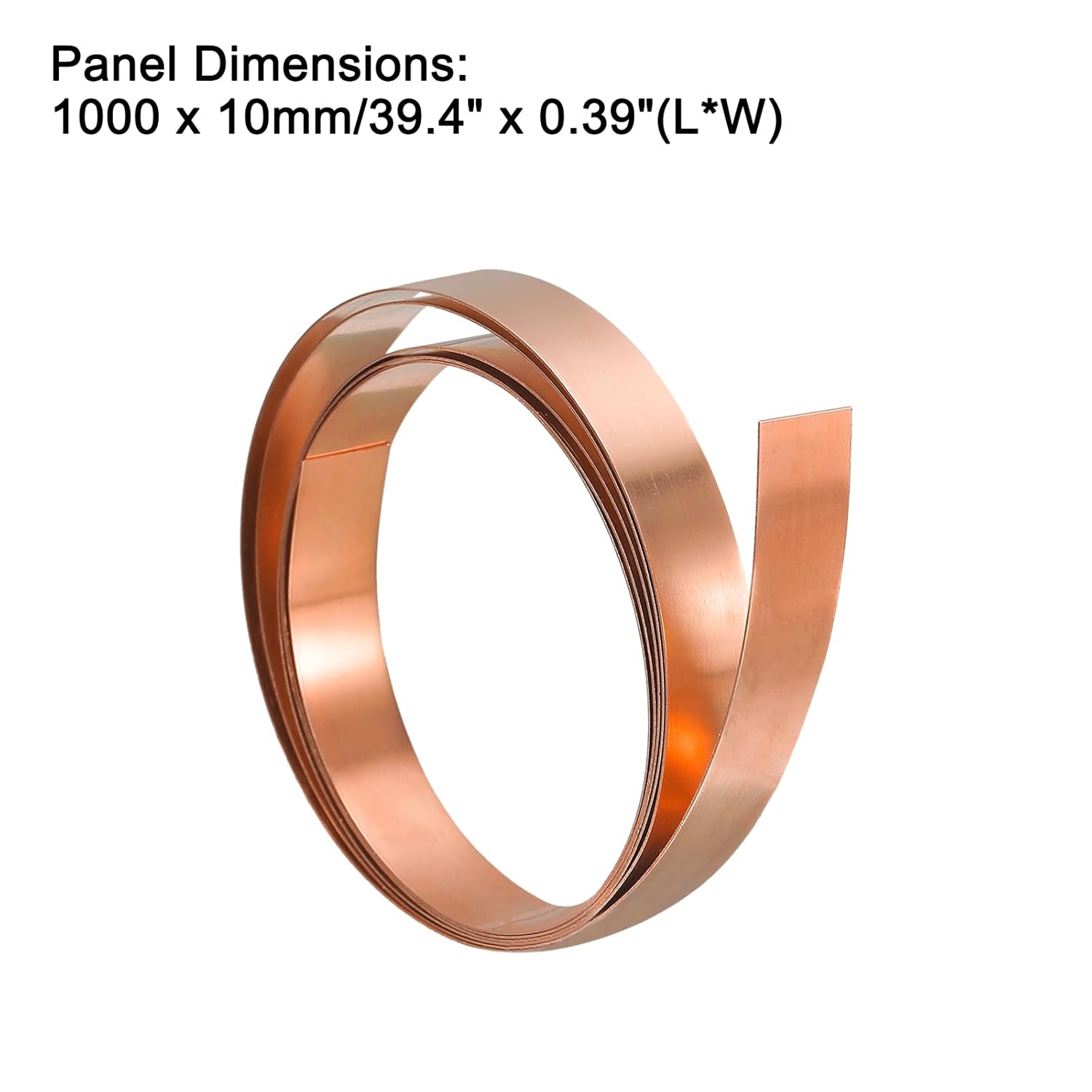 uxcell Rollo de hoja de cobre, placa 3,280.8 ft m x 32.8 ft m x 2.0 ft m de la hoja del metal