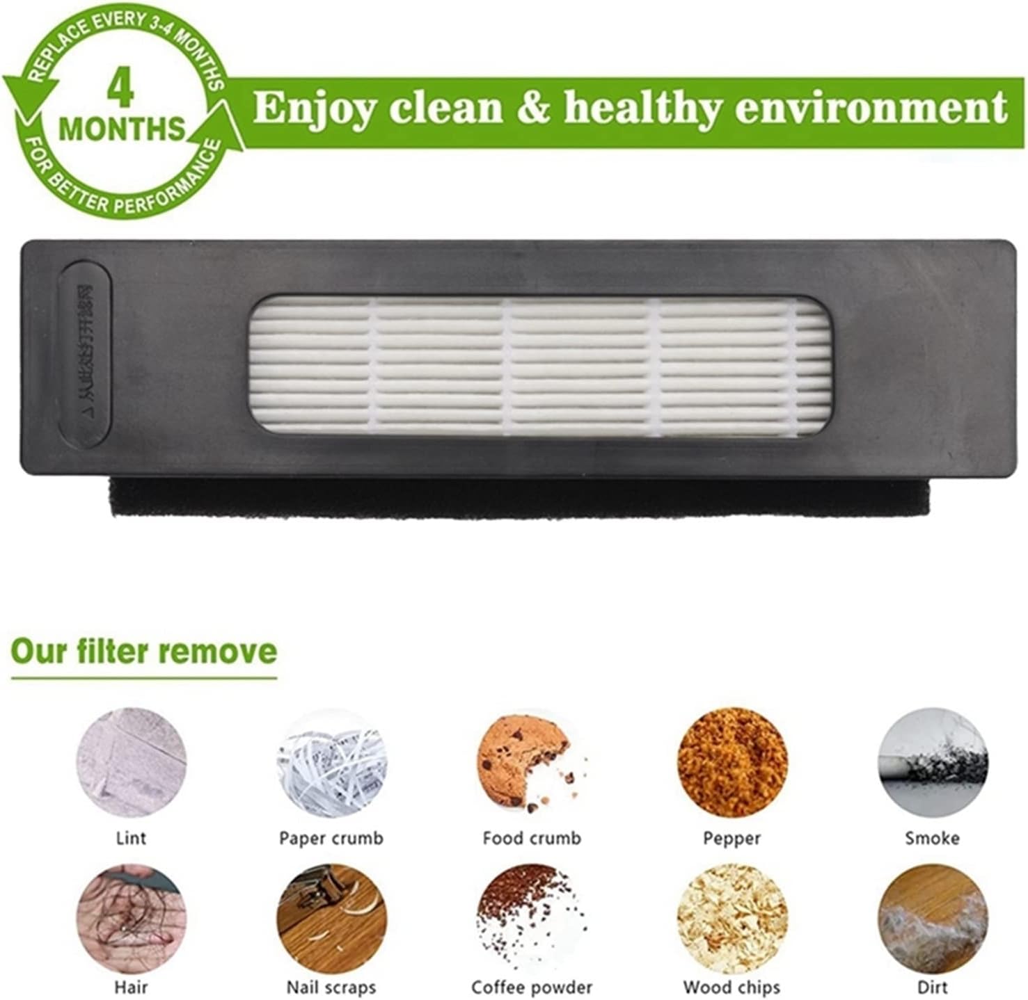 ConvOw Vacuum Cleaner Main Side Brush HEPA Filter Mop Cloth Accessories Kit Compatible for Midea M7 I10 M71CN  M7pro  M7max