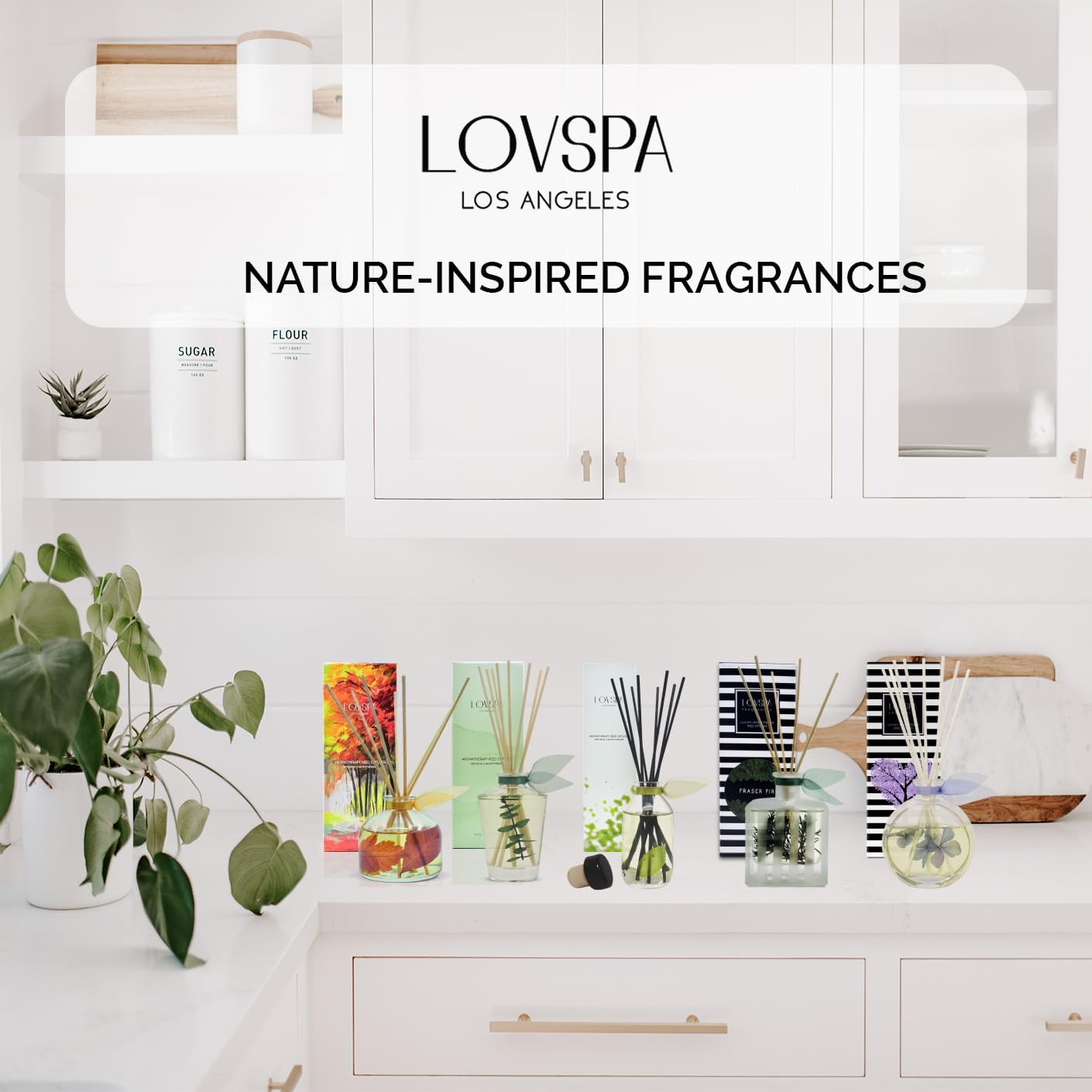 LOVSPA Escape Beach Getaway Ocean – Juego de aceite difusor de varillas perfumado  Aroma marino cítrico fresco y ámbar amaderado  Fabricado con