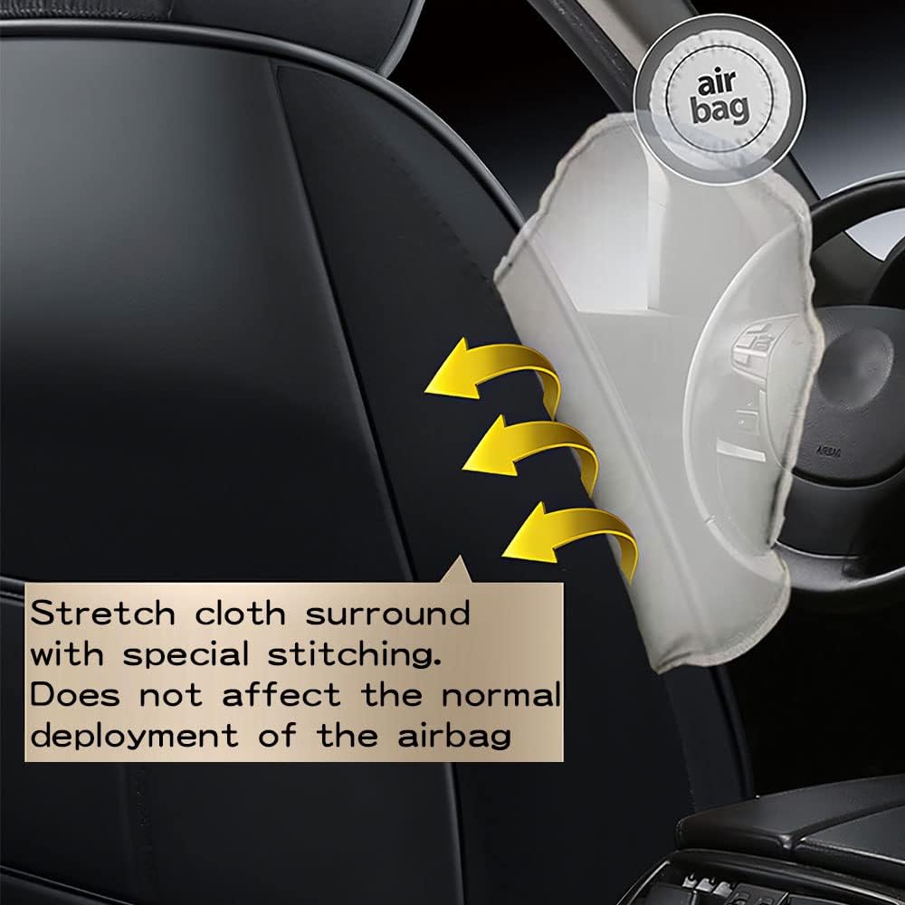 Fundas de asiento de automóvil para Chevy Silverado 2008-2022 de 2 asientos, impermeables, de piel sintética, accesorios (fila delantera de lujo,