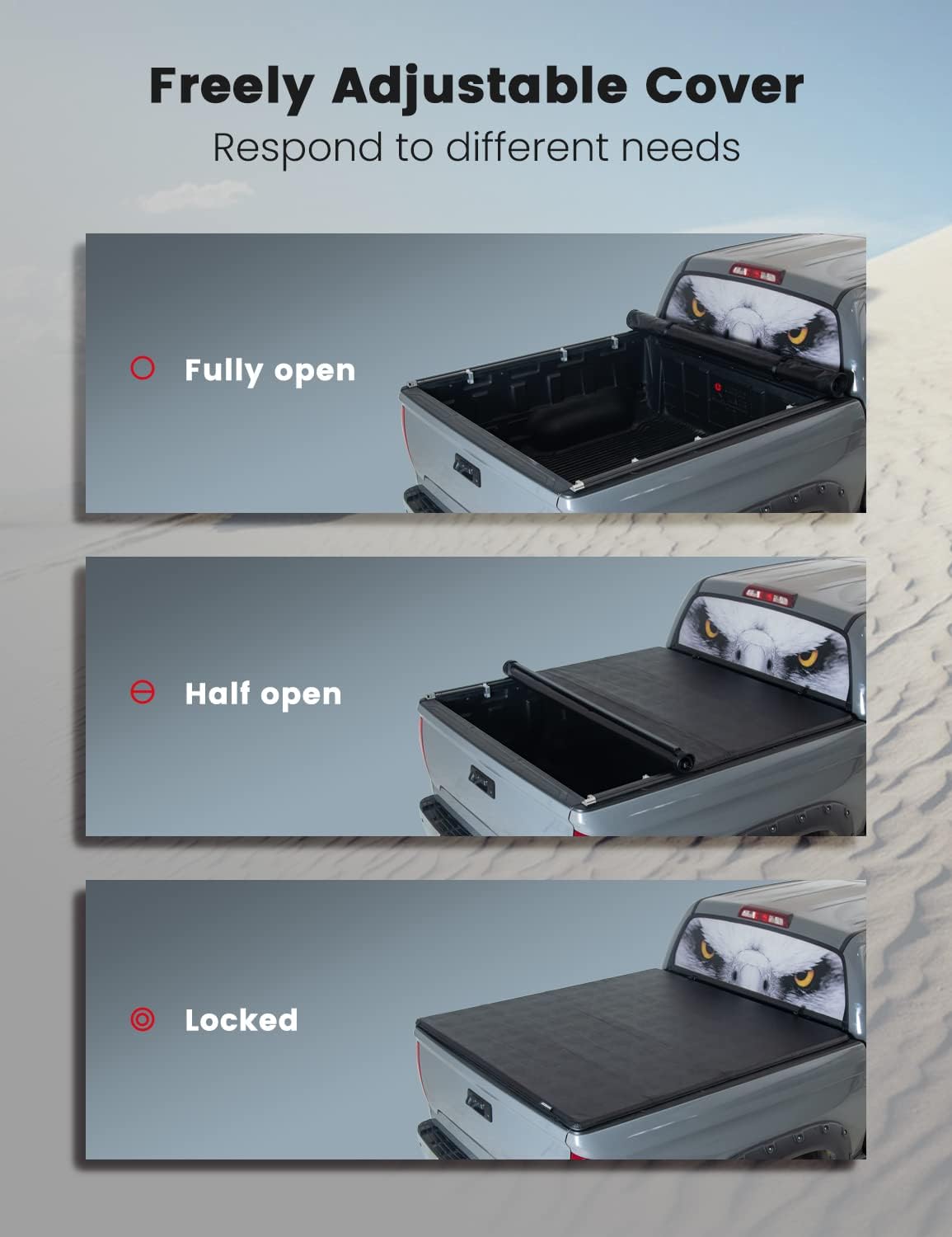 Logan Cubierta enrollable suave Tonneau para Toyota Tundra 2022-2023, fundas para caja de camioneta compatibles con Toyota Tundra 2022 2023 de 6.6