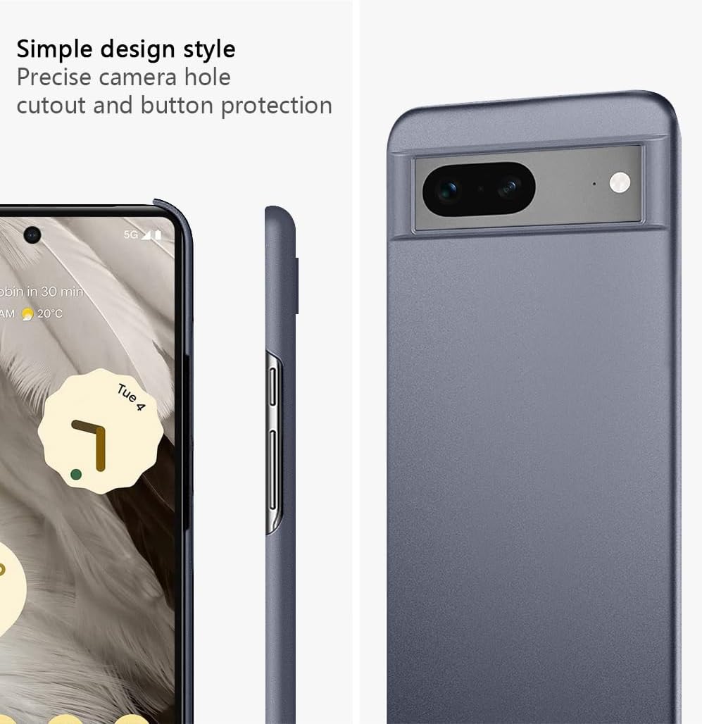 Bastmei Funda para Google Pixel 7 5G (2022), extremadamente ligera, ultra ligera, súper delgada, protección de cámara, carcasa de PC dura para