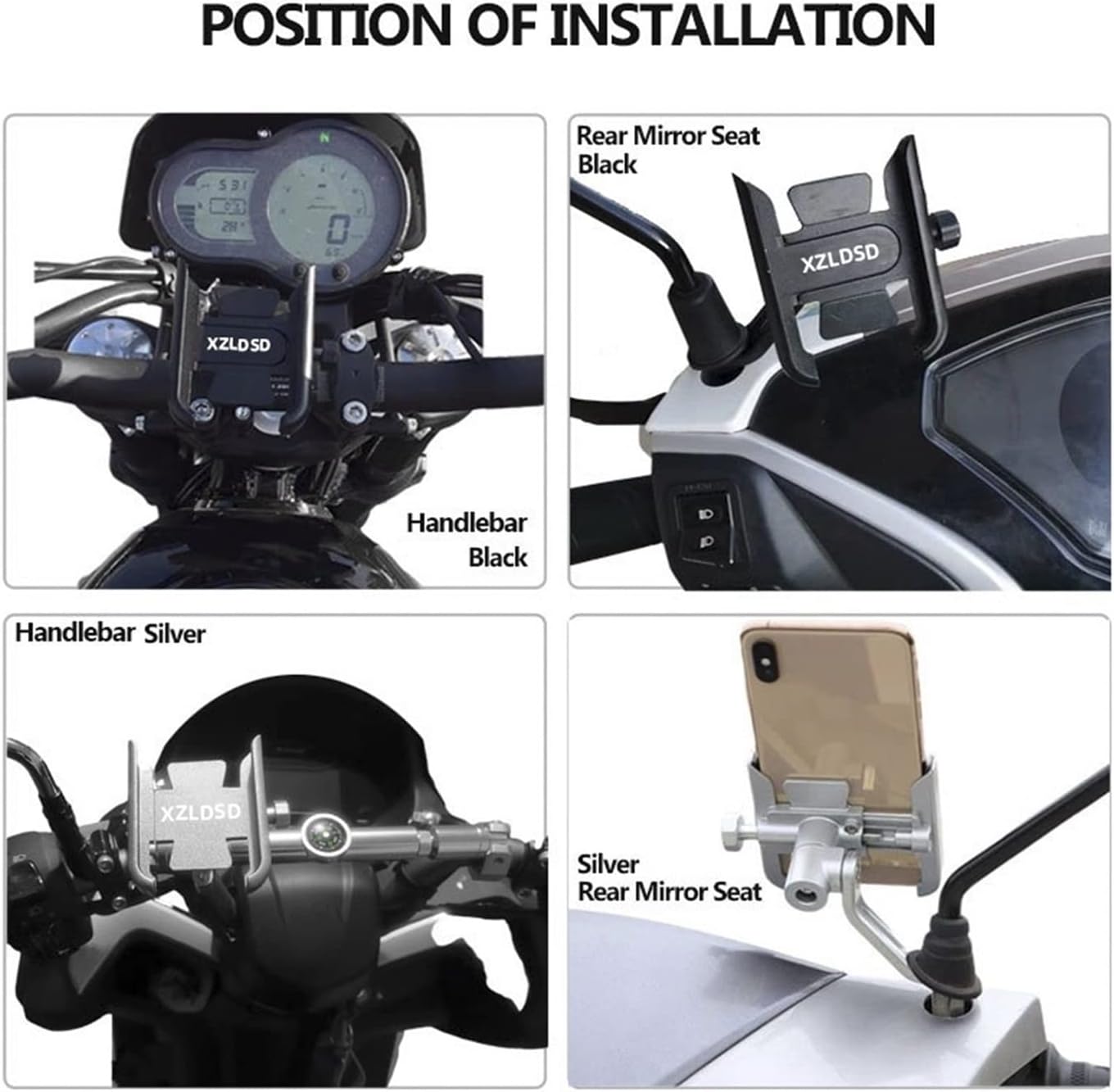 FTNBAE Para Benelli TRK 502 X TRK251 TRK502 TRK502X Accesorios Motocicleta Manillar Teléfono Móvil Soporte GPS Soporte