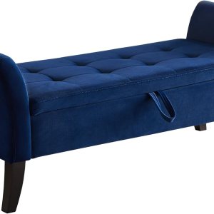 Banco de extremo de la cama con almacenamiento, 52 pulgadas, parte delantera de la mesita de noche, banco otomano, asiento de dormitorio, asiento de Banco de extremo de la cama con almacenamiento, 52 pulgadas, parte delantera de la mesita de noche, banco otomano, asiento de dormitorio, asiento de