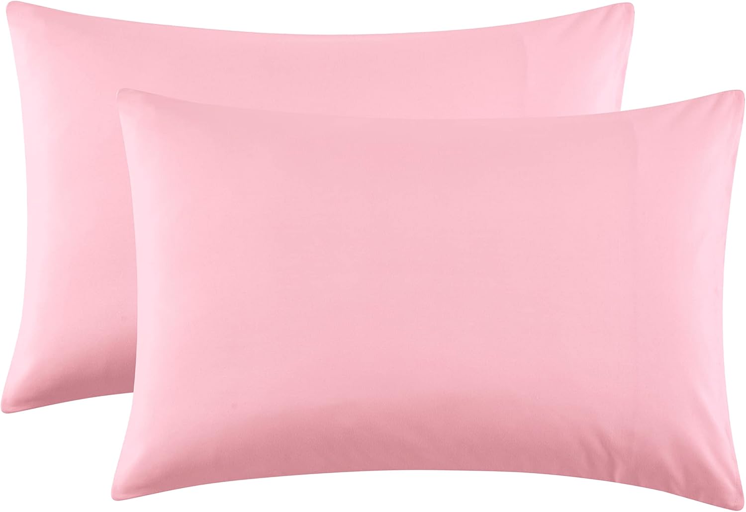 NookZuzu – Juego de 2 fundas de almohada de microfibra ultra suaves de 1800 hilos con cierre de sobre, color rosa, tamaño Queen de 20 x 30 pulgadas,