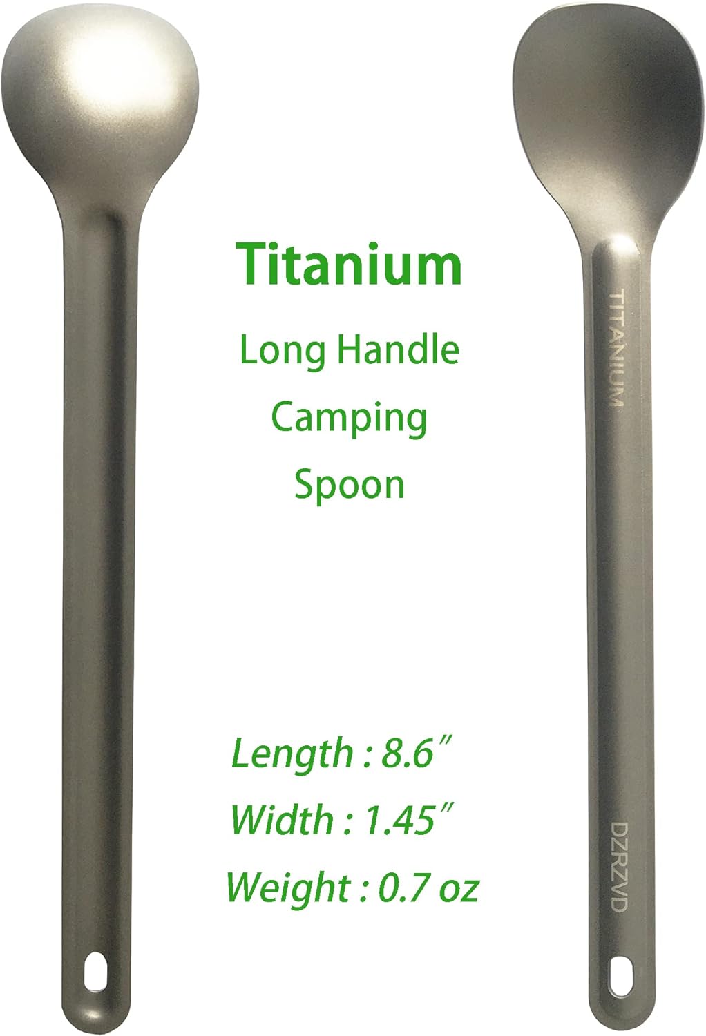 Titanium Long Handel Spork and Spoon, Camping Spork and Spoon, Soup Spoon, Eco-Friendly Coffee Spoon, Portable Travel Camping Utensils