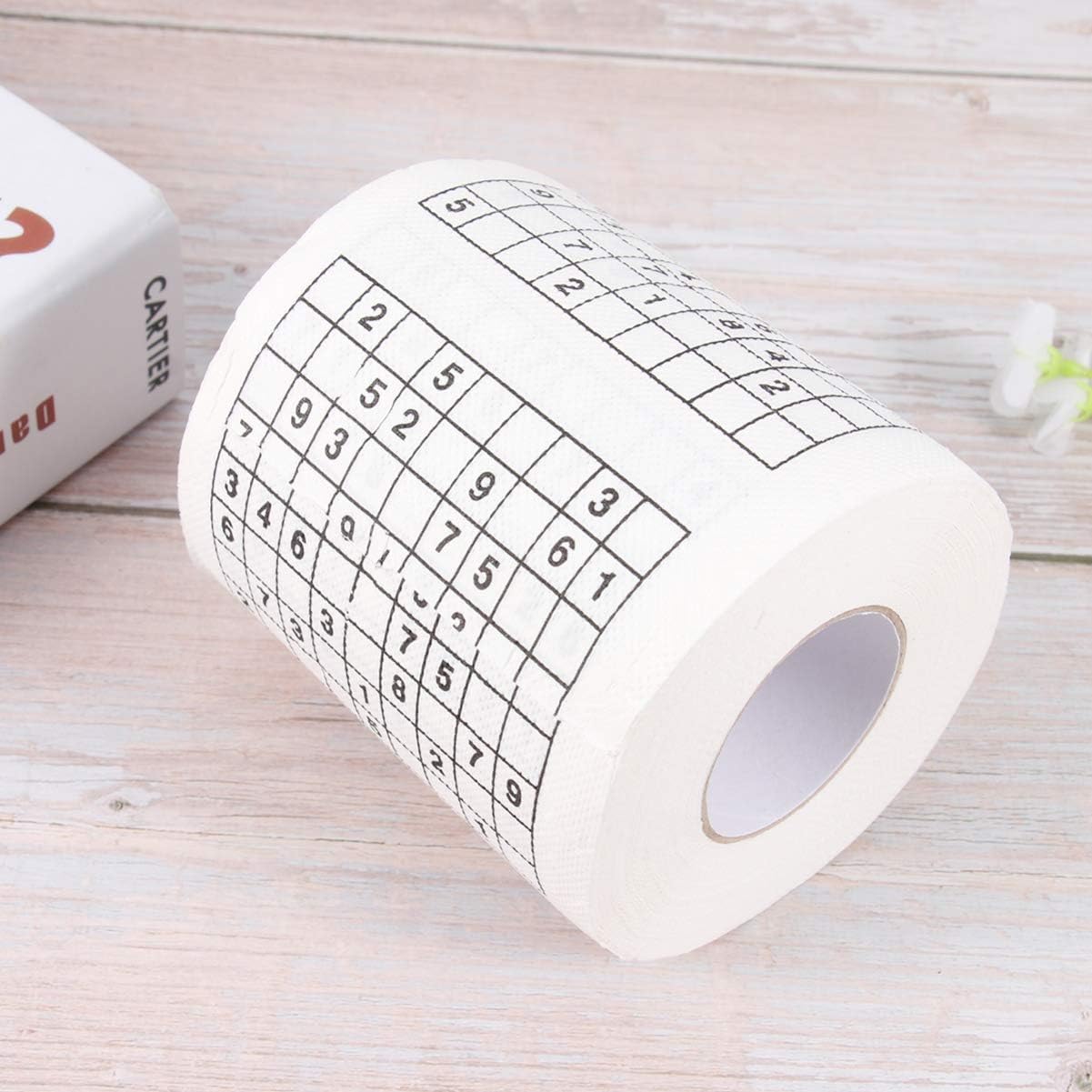 Impreso divertido papel Sudoku papel higiénico baño tejido