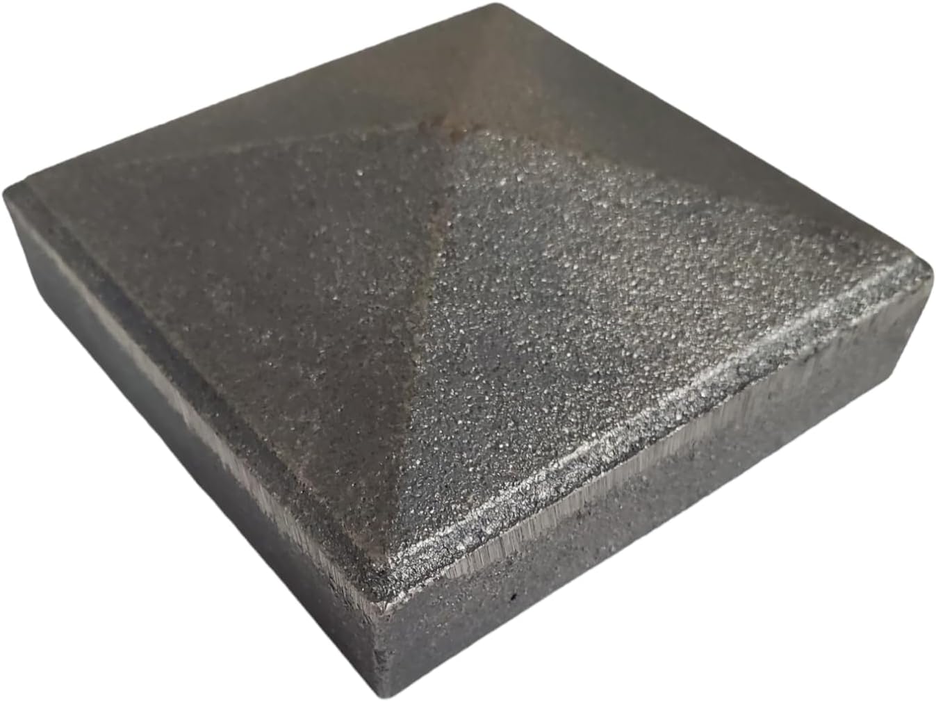Tapas de poste piramidales – Hierro fundido, soldadura – on (4, 3″ x 3″)