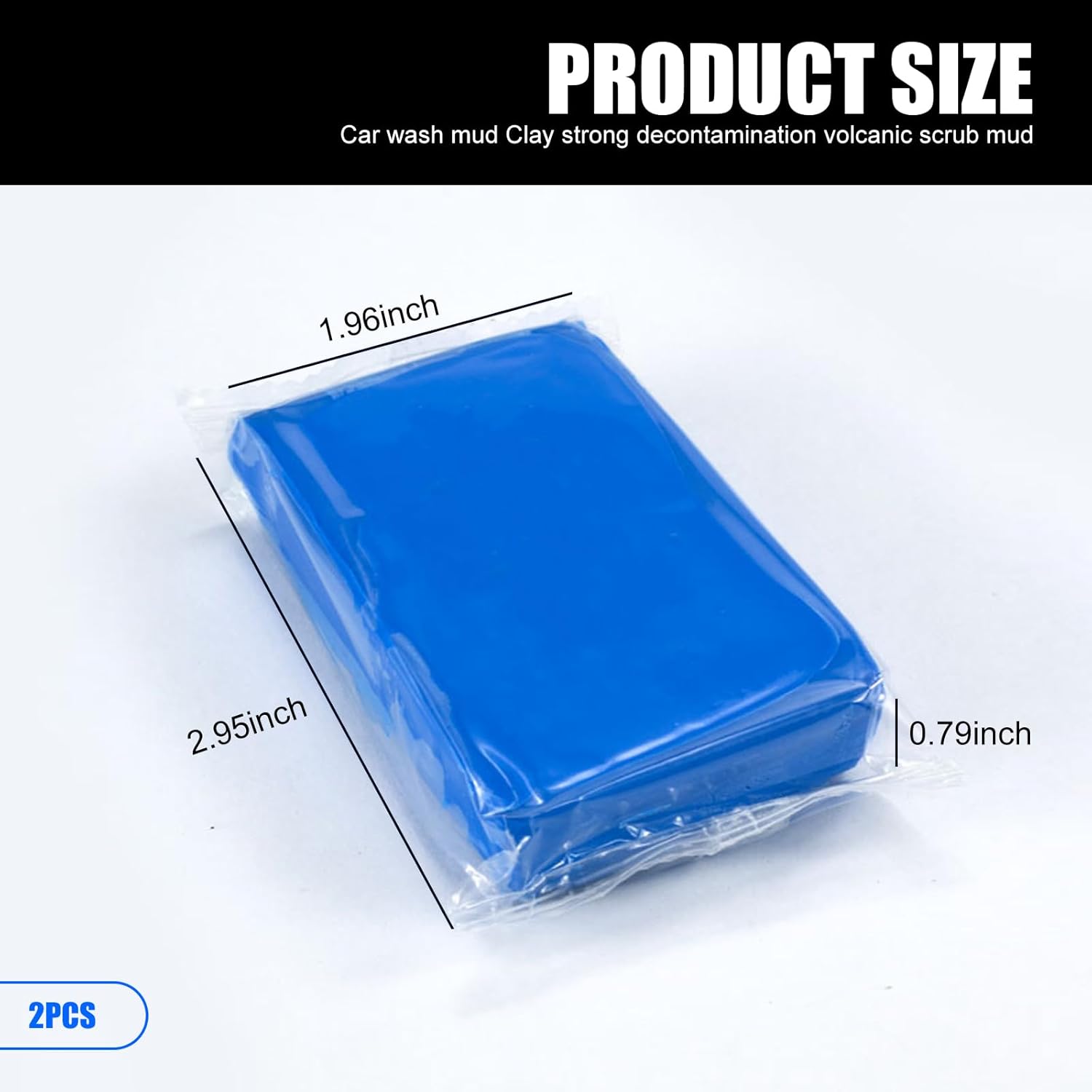 jokormo 2 PCS Car Detail Clean Tool Kit, Excellent Toughness, Improve Clean Efficiency, Universal Rectangle Durable Reused Automotive Wash Clay Bar