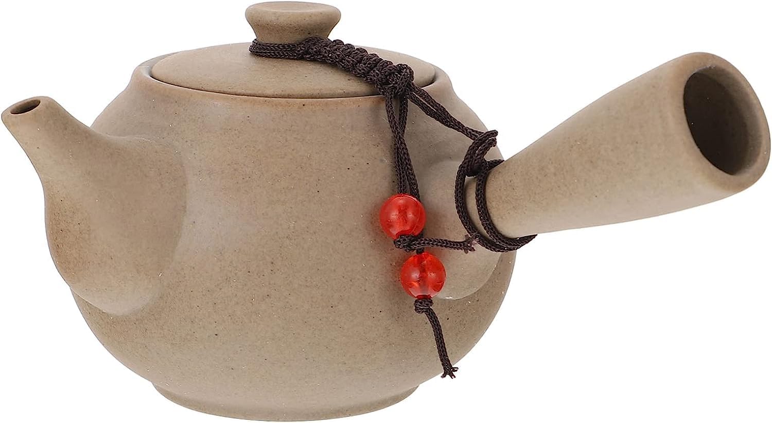 Tetera esmaltada de decoración retro,Tetera colorida de agua caliente,Tetera de cerámica japonesa Kyusu Juego de tetera de cerámica Kyusu Tetera