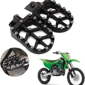 AnXin Estriberas para bicicleta de cross, reposapiés, pedales CNC MX para KX65 00-20 KX80 98-00 KX85 01-22 KX100 98-21 KLX140 08-23 KX112 2022 Pit AnXin Estriberas para bicicleta de cross, reposapiés, pedales CNC MX para KX65 00-20 KX80 98-00 KX85 01-22 KX100 98-21 KLX140 08-23 KX112 2022 Pit