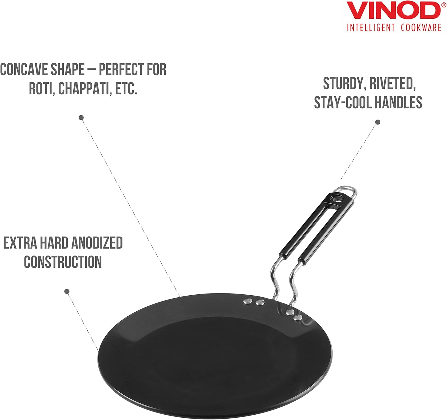 Vinod Roti Tawa Anodizado Duro 28 cm (11″) – Plancha para Crepas