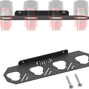 Gijok Soporte de batería para Milwaukee M12, soporte para batería Milwaukee m12 de 4 ranuras, soporte de batería de 12 V Milwaukee, almacenamiento Gijok Soporte de batería para Milwaukee M12, soporte para batería Milwaukee m12 de 4 ranuras, soporte de batería de 12 V Milwaukee, almacenamiento