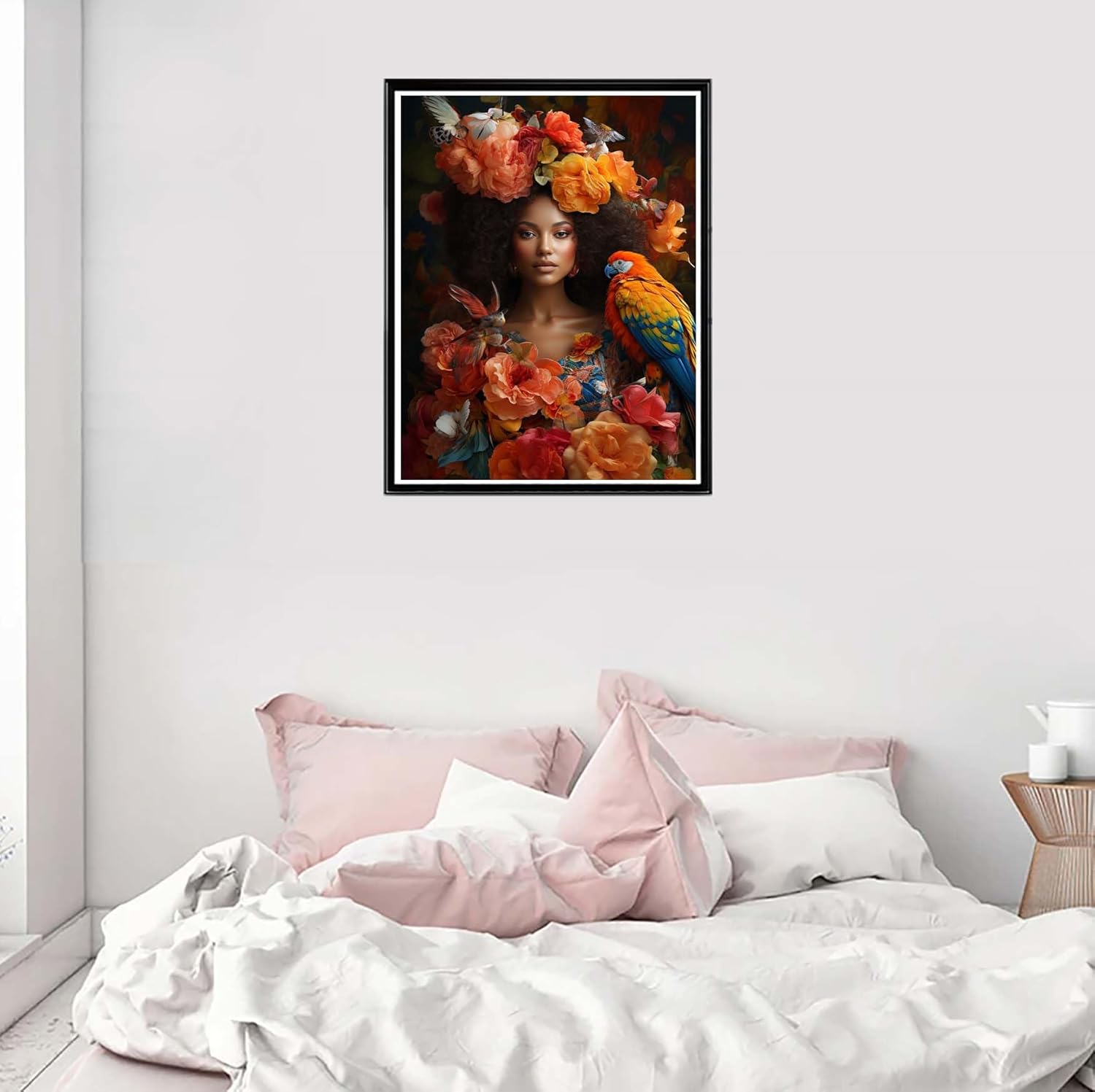 Cuneai – Pintura de diamante 5D para mujer africana, pintura con diamantes, bordado de cristal afroamericano, punto de cruz, kit de taladro redondo