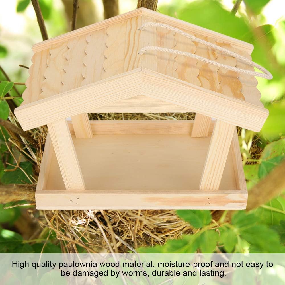 Fydun Casa de pájaros de madera pequeña jardín al aire libre caja de anidación de pájaros casa de pájaros suministros para mascotas casa de madera